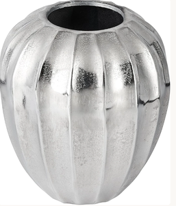 Support de pot de fleurs moderne en argent plaqué, sculpté à la main, écologique, toutes saisons, pour la décoration de jardin et de maison, style industriel - Product Image 3