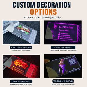 การ์ดแม่เหล็กเรืองแสง พลาสติก บาร์โค้ด LED พิมพ์ดิจิทัล สลักโลโก้ตามสั่ง ขายส่ง ผู้ผลิต OEM - Product Image 3