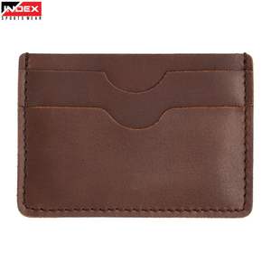 Tarjetero de Cuero Premium para Hombre, Cartera Minimalista Delgada, Estuche para Tarjetas de Crédito de Cuero Genuino, Organizador de Tarjetas Compacto de Bolsillo - Product Image 1