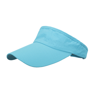 Visière unisexe de qualité supérieure en polyester bleu clair avec bord incurvé, ajustement réglable pour une utilisation en extérieur au printemps et en été, pour adultes - Product Image 1
