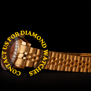 Montre-bracelet attrayante au design personnalisé, avec un cadran rond rose, sertie de diamants en moissanite, en acier inoxydable plaqué or, pour homme et femme - Product Image 2