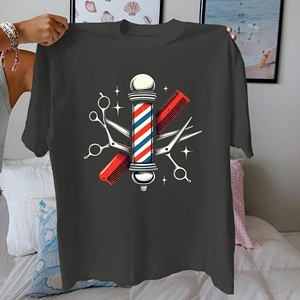 เสื้อยืดสำหรับผู้หญิงทำจากผ้าฝ้ายแท้มีกรรไกรสวมใส่สบาย - Product Image 2