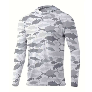 Chemises de pêche personnalisées sublimées, protection UV, légères, manches longues, polyester, imperméables, t-shirts pour hommes - Product Image 2