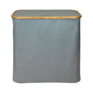 Cesto Portabiancheria Oceanstar a Doppio Scomparto con Coperchio in Bambù - Product Image 2
