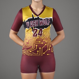 Uniforme de voleibol ligero de alta calidad para mujer Impresión personalizada Ropa deportiva de diferentes colores - Product Image 1