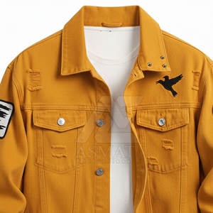 Chaqueta de Mezclilla para Hombre, Hecha de Algodón, con Logotipo Personalizado al por Mayor, Transpirable, para Uso en Exteriores - Product Image 2