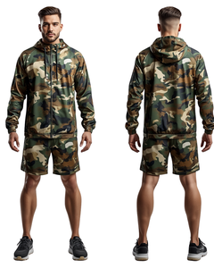 Conjunto Deportivo Corto para Hombre, Ligero, Cortavientos, Invernal, con Bloques de Color Digitales y Sublimación - Product Image 1