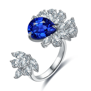 Luxury Women's Diamond Engagement <b>Ring</b> Round Brilliant Cut Pave Setting Geometric Style Rhodium Plated IGI Certified - Product Image 1