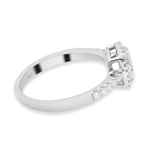 Anillos de Compromiso Clásicos Hechos a Mano en Oro Blanco Sólido de 18K con Certificación IGI de Alta Calidad, Anillos de Boda con Engaste Pavé de Diamantes Preciosos - Product Image 5