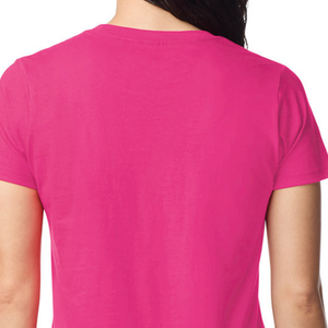 Camiseta de Mujer de Peso Medio en Color Heliconia, Algodón Suave, Manga Corta, Cómoda, Informal, Básica, de Primera Calidad - Product Image 5