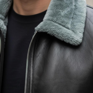 Winter Cowhide Leather <b>Jackets</b> for <b>Men</b> Casual Leather Outerwear Premium Soft Leather Stylish Durable Warm <b>Jackets</b> - Product Image 3