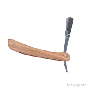 Customized Professional Quality Stainless Steel <b>Single</b> <b>Blade</b> Body Shaving <b>Razor</b> Wood Handle Custom Logo Non-Disposable - Product Image 2