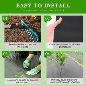 Telo Pacciamante Non Tessuto ad Alta Densità 1,2m x 91,4m Traspirante ed Ecologico - Protezione Essenziale per il Terreno contro le Erbacce - Product Image 4