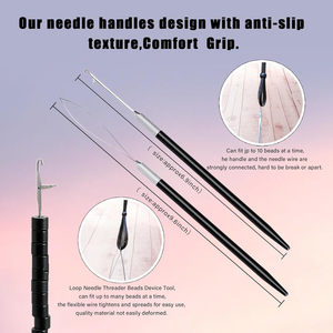 Hair Extension Tools Kit with Small Scissor Beading Pliers hair Extension Installation <b>Hook</b> loop Duckbill <b>Clips</b> Set - Product Image 4