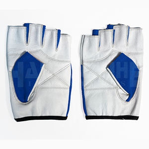 Gants de sport fitness demi-doigts en PU avec poignées et sangle de poignet réglable, antidérapants, unisexes, pour musculation et entraînement en salle de sport - Product Image 3