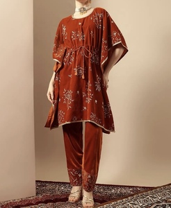 Beautiful New Handmade Flared Dubai <b>Kaftan</b> Traditional Islamic Women's Saudi Arabian Abaya Spring Polyester Breathable Midi V - Product Image 4