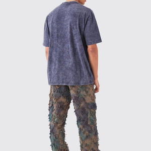 Camiseta al por mayor de peso pesado, lisa, con efecto desgastado ácido, unisex, estilo boxy, personalizada con OEM - Product Image 3