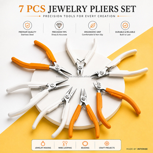 Juego de 7 Pinzas de Acero Inoxidable para Joyería, Pinzas de Precisión, Cortador de Alambre para Joyería, Instrumentos Quirúrgicos Profesionales INTENSE SURGICAL INSTRUMENTS - Product Image 1