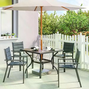 Tavolo da Pranzo Quadrato da Esterno per un Confortevole Intrattenimento all'Aperto - Product Image 5