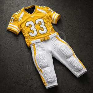 Vêtements de football américain en promotion : Ensemble maillot et pantalon personnalisés en tissu anti-humidité, uniforme de jeu d'équipe, fournisseur pour commandes en gros - Product Image 4