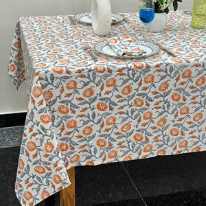 Handmade Floral Block Print Cotton <b>Tablecloth</b> Modern Customized Color Custom Sizes Christmas French Dining Table Elegant Table - Product Image 5