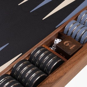 Customized Handmade Eco-Friendly Durable Luxury PU Leather Foldable <b>Backgammon</b> <b>Set</b> Over14 Years Educational Intelligence - Product Image 2