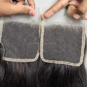 Premium 26 pulgadas 5x5 HD Cierre de encaje 100% Remy Raw Cabello humano Onda profunda Cobertura completa Línea de cabello natural Sin costuras Listo para instalar - Product Image 1