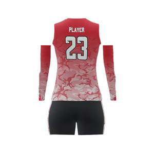Custom Women <b>Volleyball</b> Jersey <b>Set</b> Sleeveless Quick Dry Compression Arm Sleeves OEM ODM Wholesale Manufacturer Team - Product Image 5