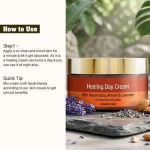 Top Quality Natural Healing Day Cream With Almond Oil And Lavender For Skin Hydration Daily Skincare Routine Indian Supplier - Product Image 4