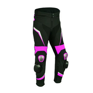 Pantalon de moto décontracté en cuir pour homme avec protections, léger, taille mi-haute, fermeture à cordon, couleur unie, conception personnalisée OEM - Product Image 3