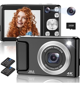 Caméra de vlogging 4K autofocus 48MP avec écran rotatif à 180 degrés et anti-vibrations pour débutants - Product Image 2