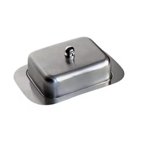 Vintage Style Silver Metal Butter Dish Elegant Butter Storage <b>Container</b> Used For Keeping Butter Fresh And Covered From India - Product Image 5