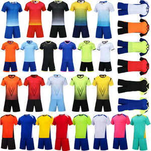 Tenue de football unisexe personnalisée, maillot à manches courtes bicolore, 100 % polyester, séchage rapide, taille élastique, pour toutes les saisons, vêtements d'équipe - Product Image 2