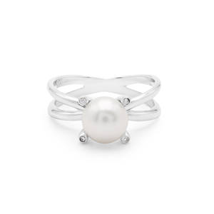 Double Band Natural Pearl Gemstone 925 Sterling <b>Silver</b> <b>Ring</b> Bezel Setting Handmade <b>Adjustable</b> Fine <b>Rings</b> For Wholesale Suppliers - Product Image 1