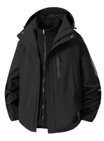Veste à capuche de montagne coupe-vent à double face avec logo personnalisé OEM, broderie et impression