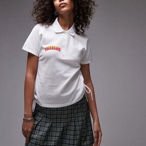 High Quality 100% cotton womens <b>polo</b> shirt solid <b>white</b> colour comfortable custom embroidered logo <b>polo</b> t-shirt for womens - Product Image 1