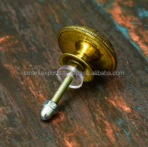 Perilla de puerta de latón antiguo hecha a mano para cajón de armario manijas de madera muebles para el hogar Interior decorativo - Product Image 1