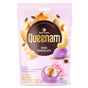 Expédition directe d'usine, dragées au chocolat en gros, OEM/ODM, HALAL, chocolat à la rose, amandes, noix de cajou, noix de macadamia enrobées de chocolat, 150 g, en-cas - Product Image 1