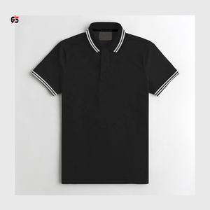 T-shirt Polo à manches courtes pour hommes, maillot de corps décontracté, vêtements quotidiens, OEM, 100% coton, coupe normale, 200 GSM, avec Logo personnalisé, à la mode - Product Image 1
