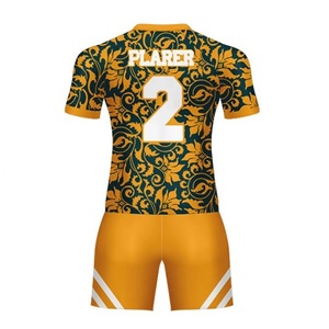 Wholesale New Stitched Men Quality Quick Dry Winter Rugby Uniform Custom OEM Service Sportswear Jersey <b>Shorts</b> Sets Style 100% - Product Image 2