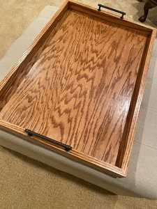 Plateau rectangulaire en bois de noyer, décoration moderne de luxe pour la maison, plateau en bois de noyer durable, plateau de service écologique de grande taille, vente en gros - Product Image 4