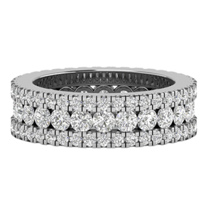 Anillo de Bodas de Oro Blanco de 14k para Mujer con Diamante Cultivado en Laboratorio de 1.5 Ct, Corte Brillante Redondo, Claridad VS1, Color F, Certificado IGI, Estilo Clásico - Product Image 1