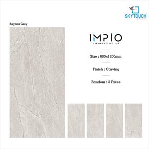 Carrelage de sol en céramique grise à bas prix 600x1200mm carreau de sol mural aspect marbre émaillé poli pour le salon - Product Image 3