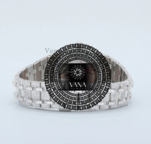 นาฬิกาข้อมือ VANA JEWELS หน้าปัดเพชรทรงกลม ตัวเรือนสแตนเลสสตีล ระบบควอตซ์ ดีไซน์หรูหราทันสมัย สำหรับทั้งชายและหญิง - Product Image 5