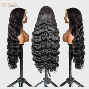 Vente en gros 13x4 Full for Lace Frontal Perruques pour femmes noires Deep Wave Raw Vietnamien Cheveux Humains Naturel Lace Front Perruque - Product Image 1