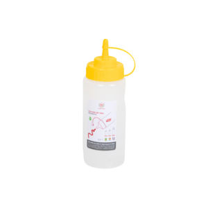 Distributeur de sauce rond en plastique durable de 450ml sans BPA Bouteille de stockage de condiments de cuisine Fournitures de cuisine - Product Image 2