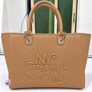Bolso Tote de Piel Sintética de Nueva York de Primera Calidad, con Letras Grabadas, Diseño Moderno OEM, Abierto por Arriba, para Uso Diario de Mujeres, para Todas las Estaciones, Compras y Actividades al Aire Libre - Product Image 1