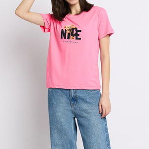 2026 <b>Women's</b> 100% Cotton <b>Women</b> T Shirts <b>Tops</b> O-Neck Short Sleeve Tees Embroidered Logo Formal Breathable Feature Printed - Product Image 3