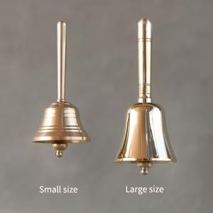 Campana decorativa de metal de latón antiguo para colgar en el hogar, templo y jardín, campana de metal hecha a mano de estilo vintage, campana tradicional de latón. - Product Image 6