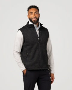 Chaleco de Forro Polar Azul Marino para Hombre con Cremallera, Cuello Alto, Ropa Exterior Informal, Cortavientos, Tejido Sólido de Poliéster, para Otoño - Product Image 2